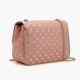 Pink Gold Shoulder Bag Chain Strap Polka Dot for Women