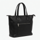 Faux Leather Tote Bag Zipped Metallic for Women