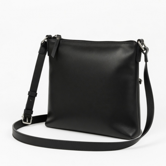 Leather Crossbody Bag Zip for Women Style 9833