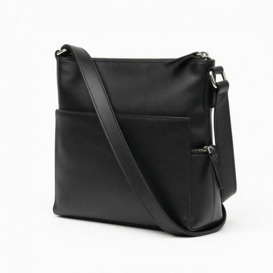Leather Crossbody Bag Zip for Women Style 9516