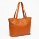 Orange Leather Tote Bag Shoulder for Women