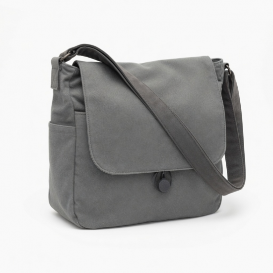 Gray Shoulder Bag Handmade for Women