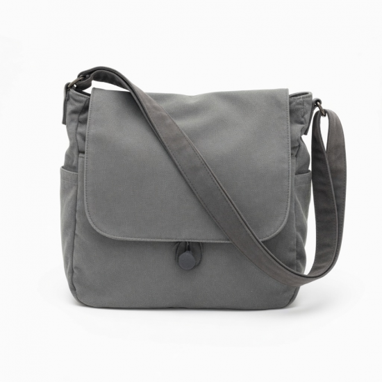 Gray Shoulder Bag Handmade for Women