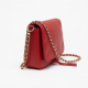 Red Crossbody Bag Chain Strap for Women