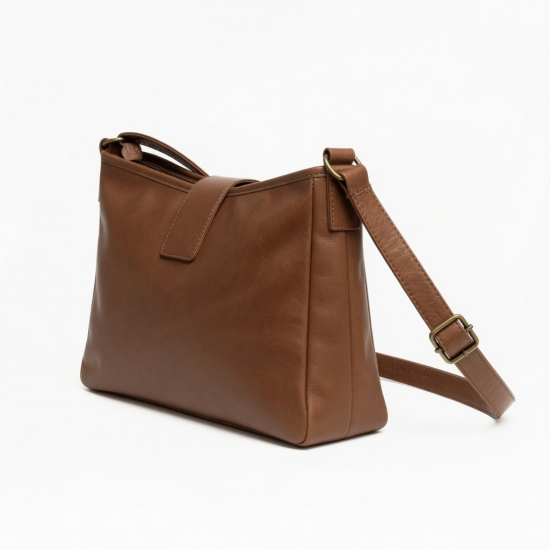 Brown Shoulder Bag Vintage Baguette for Women