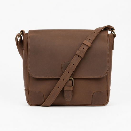 Brown Leather Crossbody Bag Vintage for Women Style 7695