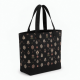 Black Tote Bag Patterned for Women