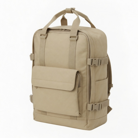 Beige Backpack Double Handle for Women