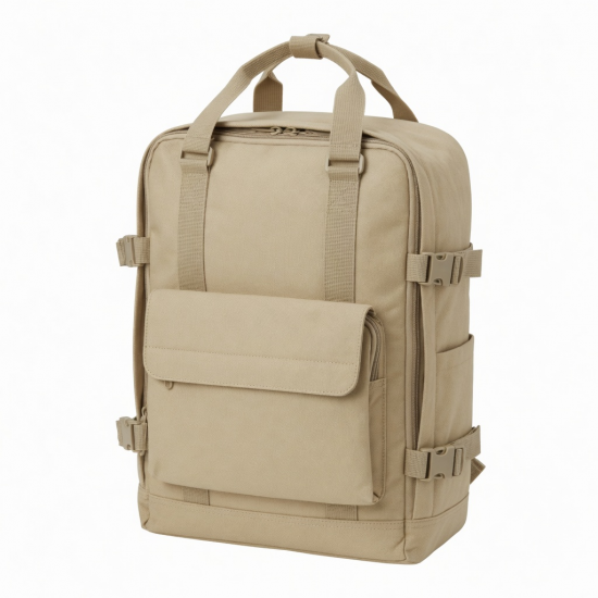 Beige Backpack Double Handle for Women