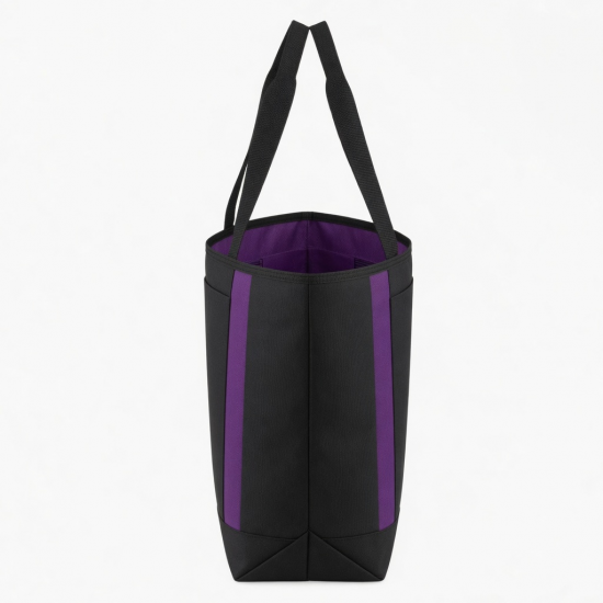 Black Purple Tote Bag Inner Double for Women
