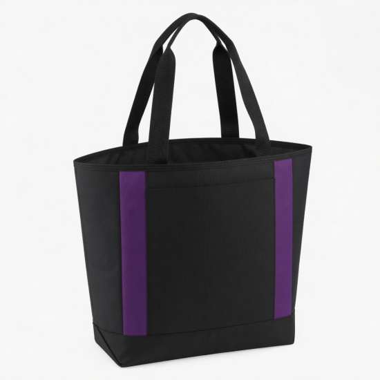 Black Purple Tote Bag Inner Double for Women
