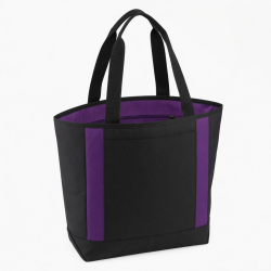 Black Purple Tote Bag Inner Double for Women