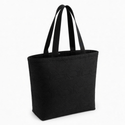 Black Tote Bag Textured Pattern for Women