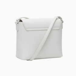 White Crossbody Bag Magnetic Closure for Women