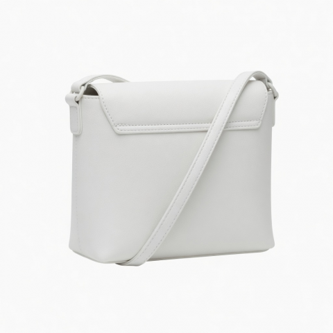 White Crossbody Bag Magnetic Closure for Women