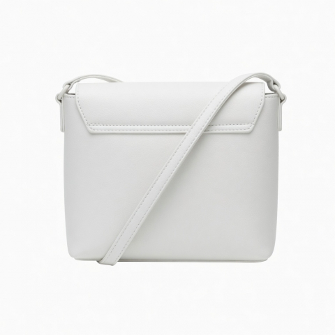 White Crossbody Bag Magnetic Closure for Women
