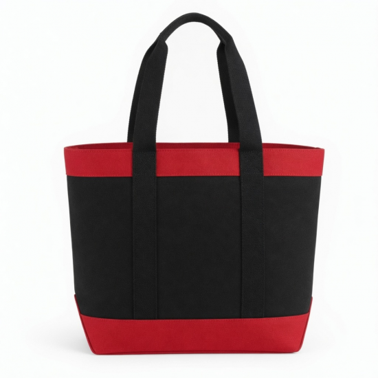 Black Red Tote Bag Double Handle for Women Style 2240