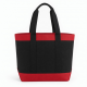 Black Red Tote Bag Double Handle for Women Style 2240