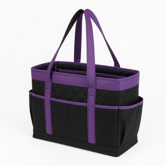 Black Purple Tote Bag Inner for Women Style 7457