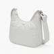 White Shoulder Bag Padded Hobo for Women