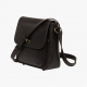 Black Brown Leather Crossbody Bag Vintage Shoulder for Women