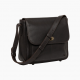 Black Brown Leather Crossbody Bag Vintage Shoulder for Women