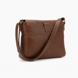 Brown Leather Crossbody Bag Laptop Vintage for Women