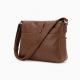 Brown Leather Crossbody Bag Laptop Vintage for Women