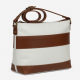 White Brown Leather Crossbody Bag Multi for Women