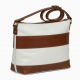 White Brown Leather Crossbody Bag Multi for Women