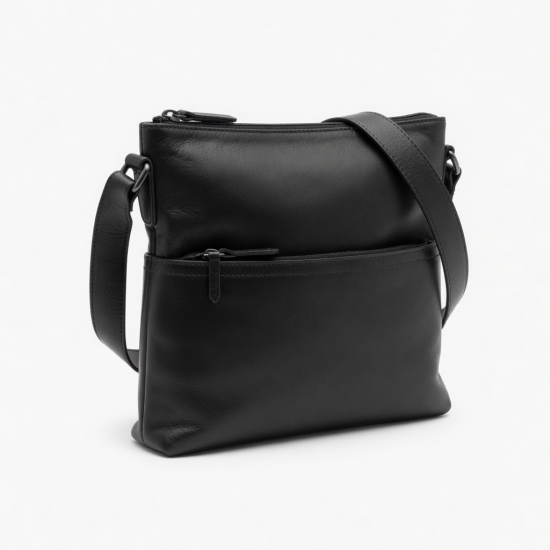 Leather Crossbody Bag Zipped for Women