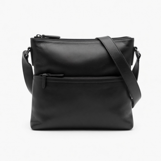 Leather Crossbody Bag Zipped for Women