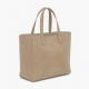 Beige Leather Tote Bag Nubuck for Women