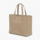 Beige Leather Tote Bag Nubuck for Women