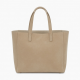 Beige Leather Tote Bag Nubuck for Women