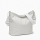 White Crossbody Bag Lined Hobo for Women