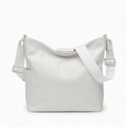 White Crossbody Bag Lined Hobo for Women