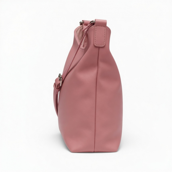 Pink Crossbody Bag Lined Hobo for Women