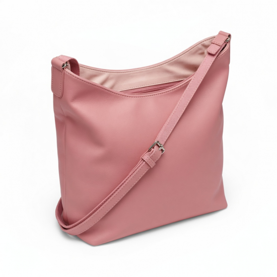 Pink Crossbody Bag Lined Hobo for Women