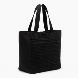 Black Tote Bag Textured Front for Women