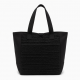 Black Tote Bag Textured Front for Women
