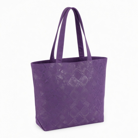 Purple Tote Bag Snake Double for Women