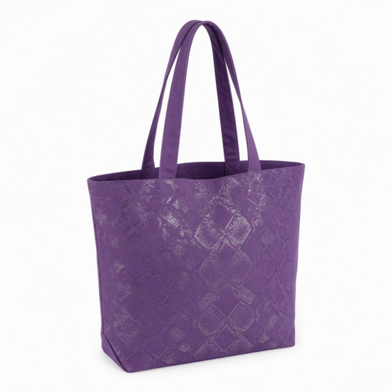 Purple Tote Bag Snake Double for Women