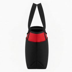 Black Red Tote Bag Double Handle for Women