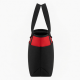 Black Red Tote Bag Double Handle for Women