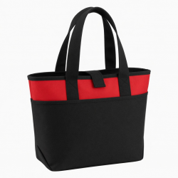 Black Red Tote Bag Double Handle for Women
