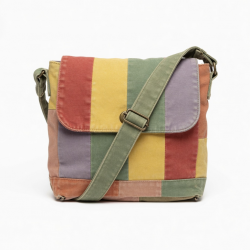 Multicolor Canvas Crossbody Bag Vintage for Women