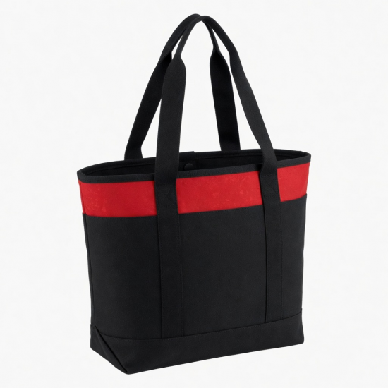 Black Red Tote Bag for Women