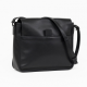 Black Leather Shoulder Bag for Women