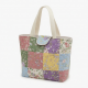 Multicolor Quilted Tote Bag Floral Cotton for Women Style 8720